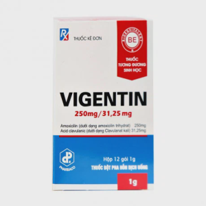 Bột pha uống Vigentin 250mg/31,25mg điều trị nhiễm khuẩn (hộp 12 gói)