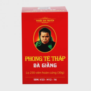 Viên hoàn cứng Phong tê thấp Bà Giằng trị các bệnh viêm khớp viêm đa khớp dạng thấp (chai 250 viên)