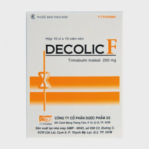 Viên nén Decolic-f 200mg trị đau do rối loạn chức năng đường tiêu hoá và đường mật (10 vỉ x 10 viên)