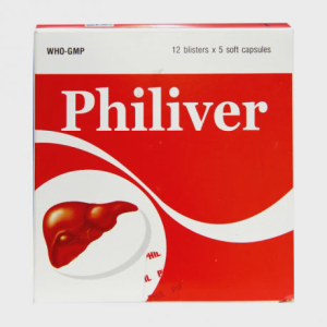 Viên nang mềm Philiver điều trị bệnh gan mạn tính, gan nhiễm mỡ, xơ gan (12 vỉ x 5 viên)