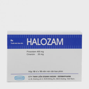 Viên nén Halozam 400mg/25mg rối loạn mạch máu não, rối loạn tiền đình (10 vỉ x 10 viên)