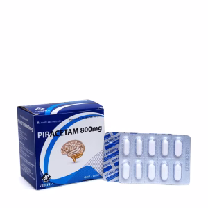 Viên nén Piracetam 800mg Vidipha điều trị chóng mặt, suy giảm trí nhớ (10 vỉ x 10 viên)