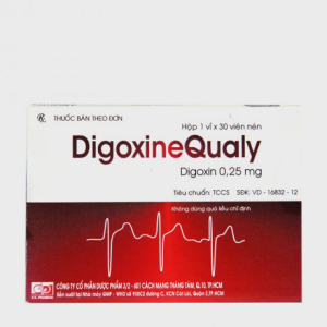 Viên nén Digoxin Qualy 0.25mg điều trị suy tim sung huyết và rung nhĩ (1 vỉ x 30 viên)