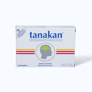 Viên nén Tanakan 40mg điều trị các triệu chứng rối loạn nhận thức ở người lớn tuổi (2 vỉ x 15 viên)