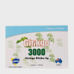Viên nén Ginkgo 3000 điều trị suy tuần hoàn não (6 vỉ x 15 viên)