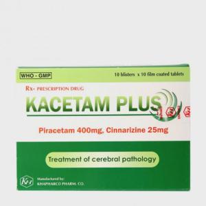 Viên nén Kacetam Plus 400mg /25mg điều trị các bênh lý về não (10 vỉ x 10 viên)