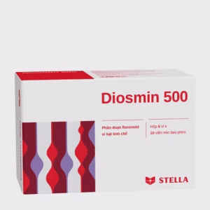 Viên nén Diosmin Stella 500mg điều trị suy tĩnh mạch, trĩ cấp tính (6 vỉ x 10 viên)