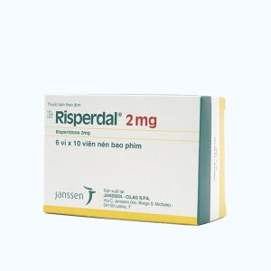 Viên nén Risperdal 2mg điều trị tâm thần phân liệt, hưng cảm (6 vỉ x 10 viên)