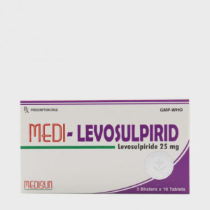 Viên nén Medi-Levosulpirid 25mg điều trị tâm thần phân liệt cấp và mạn tính (3 vỉ x 10 viên)