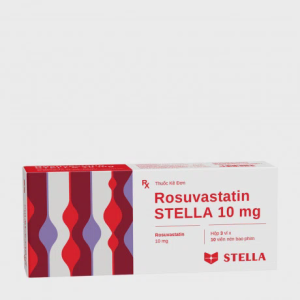 Viên nén bao phim Rosuvastatin STELLA 10mg điều trị tăng cholesterol máu (3 vỉ x 10 viên)