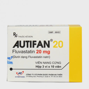 Viên nang cứng Autifan 20mg An Thiên điều trị rối loạn mỡ máu (3 vỉ x 10 viên)