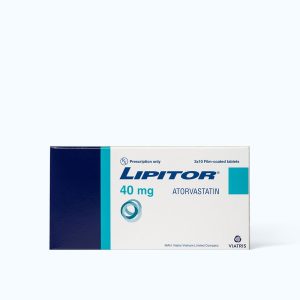 Viên nén bao phim Lipitor 40mg Pfizer điều trị tăng cholesterol máu, giảm mỡ máu (3 vỉ x 10 viên)
