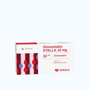 Viên nén Simvastatin 10mg - Stella điều trị tăng cholesterol máu, giảm mỡ máu (3 vỉ x 10 viên)