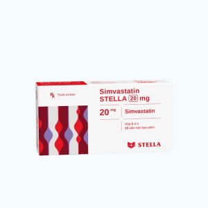 Viên nén Simvastatin Stella 20mg điều trị tăng cholesterol máu, giảm mỡ máu (3 vỉ x 10 viên)