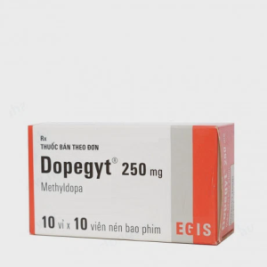 Viên nén Dopegyt 250mg điều trị tăng huyết áp (10 vỉ x 10 viên)