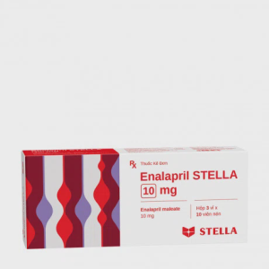 Viên nén Enalapril Stella 10mg điều trị tăng huyết áp, suy tim (3 vỉ x 10 viên)