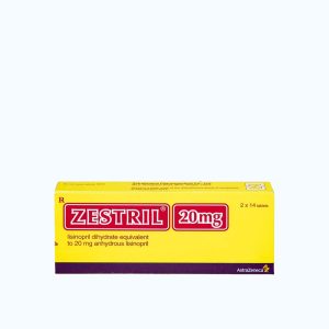 Viên nén Zestril 20mg điều trị tăng huyết áp, suy tim (2 vỉ x 14 viên)