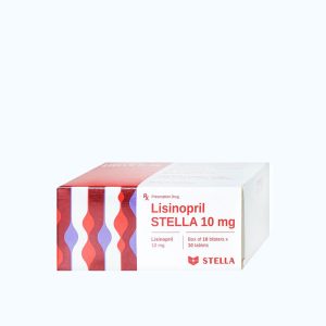 Viên nén Lisinopril 10mg điều trị tăng huyết áp, suy tim (10 vỉ x 10 viên)