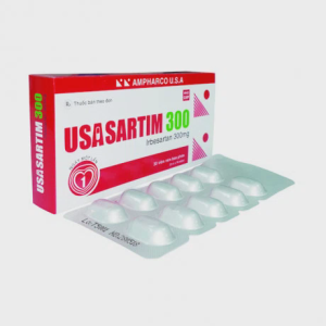 Viên nén bao phim Usasartim Plus 300mg Ampharco điều trị tăng huyết áp (3 vỉ x 10 viên)