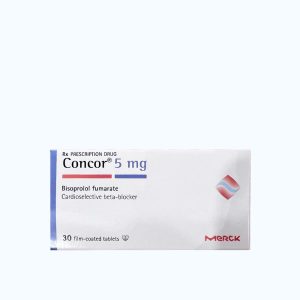 Viên nén Concor Tab 5mg điều trị tăng huyết áp, đau thắt ngực, suy tim (3 vỉ x 10 viên)