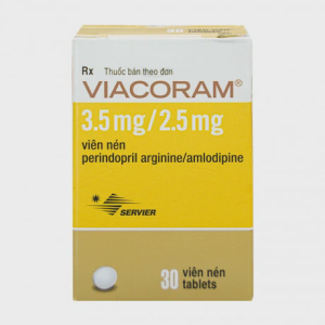 Viên nén Viacoram 3.5mg/2.5mg điều trị tăng huyết áp (chai 30 viên)