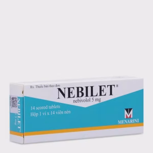 Viên nén Nebilet 5mg điều trị tăng huyết áp, suy tim (1 vỉ x 14 viên)