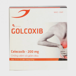 Viên nang cứng Golcoxib 200mg điều trị viêm khớp, viêm khớp dạng thấp (10 vỉ x 10 viên)