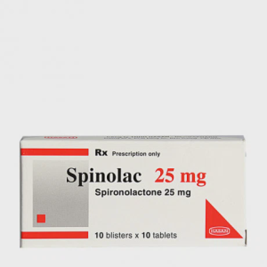Viên nén Spinolac 25mg điều trị tiền phẫu thuật cường aldosterone, tăng huyết áp (10 vỉ x10 viên)