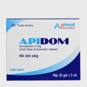Hỗn dịch uống Apidom 5ml điều trị chứng nôn và buồn nôn, nấc cụt, ăn không tiêu (30 gói x 5ml)
