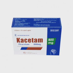 Viên nén Kacetam 800mg Khapharco các bệnh tổn thương não, chóng mặt (3 vỉ x 10 viên)