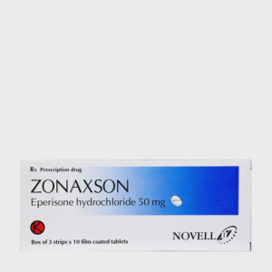 Viên nén Zonaxson 50mg Novell điều trị chứng tăng trương lực cơ (3 vỉ x 10 viên)