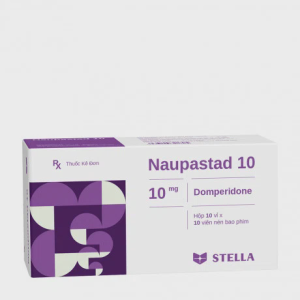 Viên nén bao phim Naupastad 10 điều trị triệu chứng nôn và buồn nôn (10 vỉ x 10 viên)