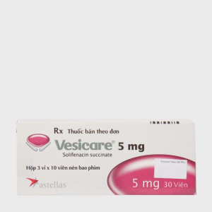Viên nén Vesicare 5mg điều trị tiểu không tự chủ (3 vỉ x 10 viên)