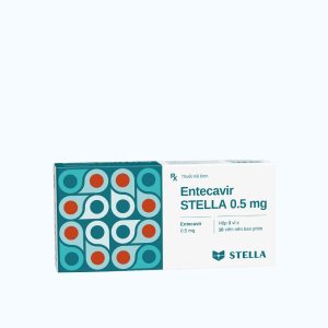 Viên nén Entecavir Stella 0.5 mg trị viêm gan B mạn tính (3 vỉ x 10 viên)