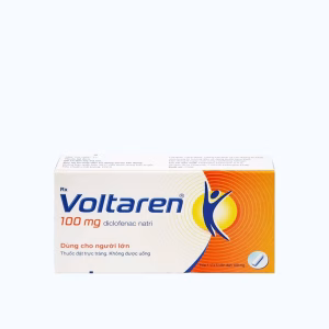 Viên đặt trực tràng Voltaren 100mg giảm triệu chứng đau và viêm tại chỗ (1 vỉ x 5 viên)