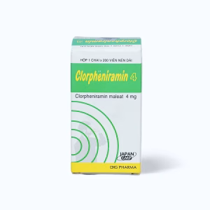 Viên nén Clorpheniramin 4mg DHG điều trị triệu chứng dị ứng (chai 200 viên)