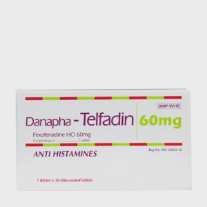 Viên nén Telfadin Danapha 60mg trị viêm mũi dị ứng, mày đay (1 vỉ x 10 viên)