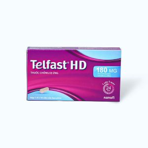 Viên nén bao phim Telfast HD 180mg điều trị viêm mũi dị ứng, mày đay (1 vỉ x 10 viên)