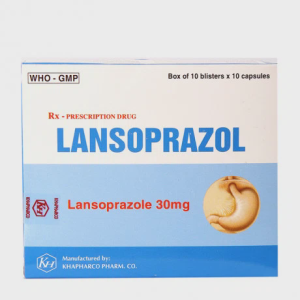 Viên nang Lansoprazol 30mg trị loét dạ dày tá tràng, viêm thực quản trào ngược (3 vỉ x 10 viên)