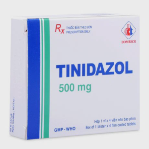 Viên nén Tinidazol 500mg - Domesco điều triị nhiễm khuẩn (1 vỉ x 4 viên)