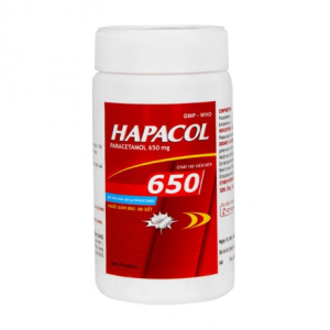 Viên nén Hapacol 650mg điều trị các triệu chứng đau đầu và sốt (chai 100 viên)