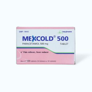 Viên nén Mexcold 500mg giảm đau từ nhẹ đến vừa và hạ sốt (10 vỉ x10 viên)