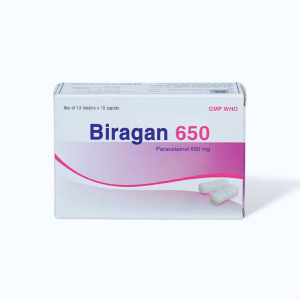 Viên nén Biragan 650mg giảm đau từ nhẹ đến vừa và hạ sốt (10 vỉ x 10 viên)