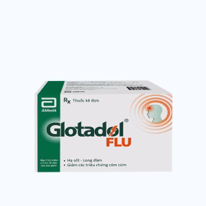 Viên nén Glotadol Flu trị các triệu chứng ho cảm thông thường (10 vỉ x 10 viên)