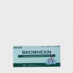 Viên nén Bromhexin 8mg tiêu nhầy, loãng đàm, giảm ho (3 vỉ x 15 viên)