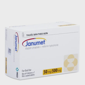 Viên nén Janumet 50mg/500mg điều trị đái tháo đường type 2 (4 vỉ x 7 viên)