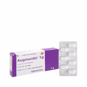 Augmentin BD Tab 1g (2 vỉ x 7 viên) - Kháng sinh phổ rộng, trị nhiễm khuẩn