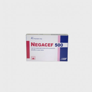 Viên nén Negacef 500mg kháng sinh điều trị nhiễm khuẩn (2 vỉ x 5 viên)