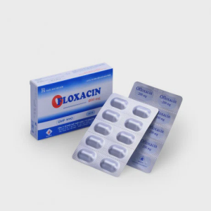 Viên nén bao phim Ofloxacin 200mg Khapharco kháng sinh điều trị nhiễm khuẩn (10 vỉ x 10 viên)