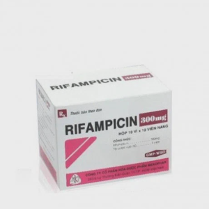 Viên nang Rifampicin 300mg điều trị các thể lao, phong và các nhiễm khuẩn nặng (10 vỉ x 10 viên)